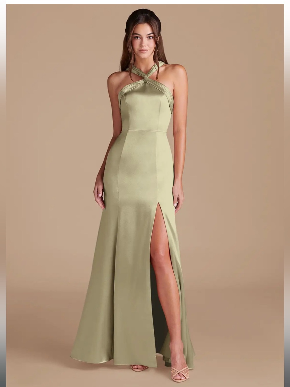 Azazie Rue (Moss Green) Dress - wore once